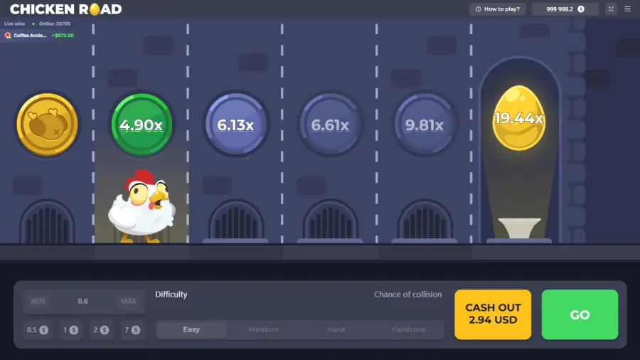 Chicken Road 1 — banner principal en OceanSpin Casino