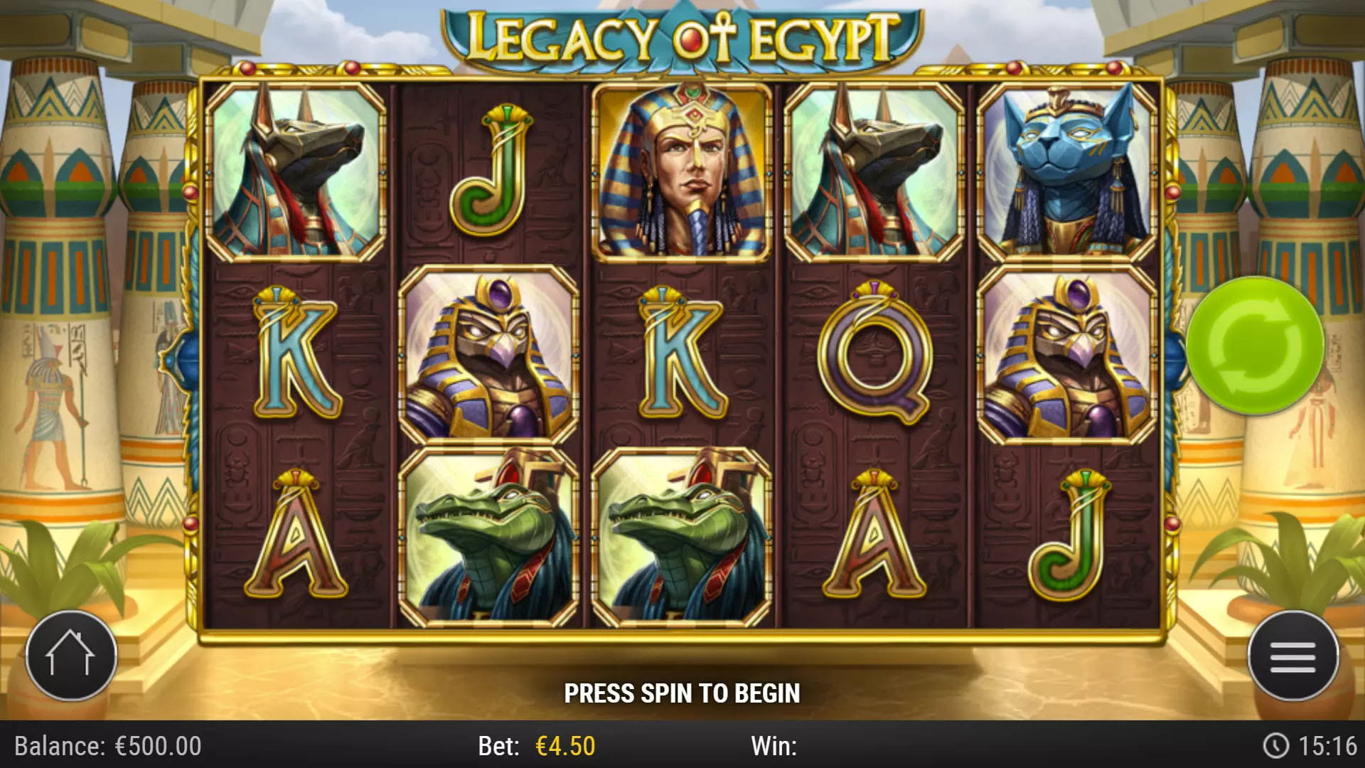 Legacy of Egypt — banner principal en OceanSpin Casino