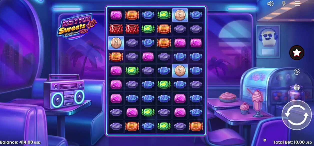 Retro Sweets — banner principal en OceanSpin Casino