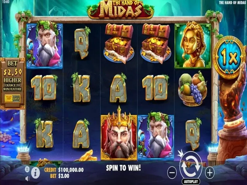 The Hand of Midas — banner principal en OceanSpin Casino