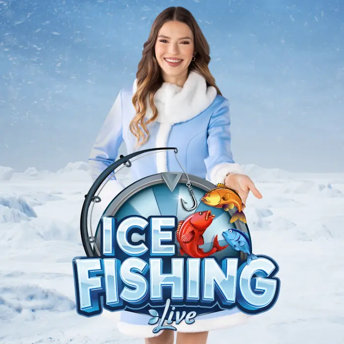 ICE Fishing live game show en OceanSpin Casino